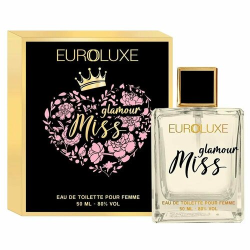 Euroluxe Туалетная вода Miss Glamour женская, 50 мл euroluxe туалетная вода miss imperatrice женская 50 мл парфюм женский