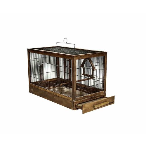 Клетка для птиц дарелэнд Zoom ретро-кантри 563035см дерево палисандр 5513₽