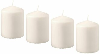 HEMSJO Неароматическая свеча формовая икеа, естественный 8 см (00371675)