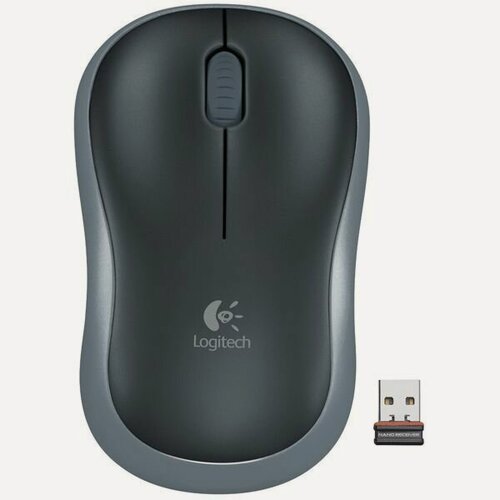 Изображение товара Мышь беспроводная Logitech M185 Grey серая, оптическая, 1000dpi, 2.4GHz, 910-002238 USB-ресивер Logitech Unifying (10) (272815)
