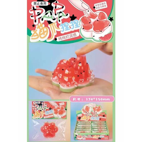 Игрушки антистресс сквиш кошачья лапка арбуз для детей 320₽