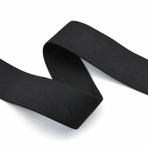 Резинка вязаная цв черный 3см 5 м эластичная широкая 325₽