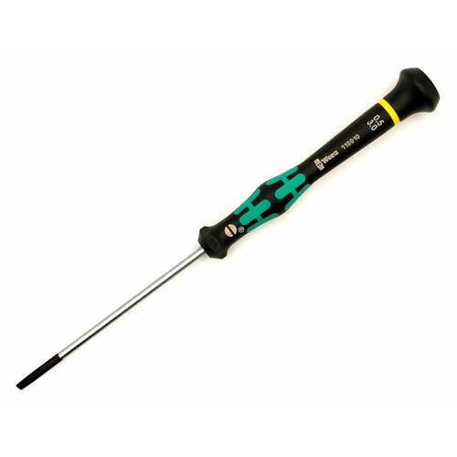 фото Отвертка sl2.5 шлицевая wera kraftform micro 2035 для электроники, 0.40x2.5x80 мм, we-118008