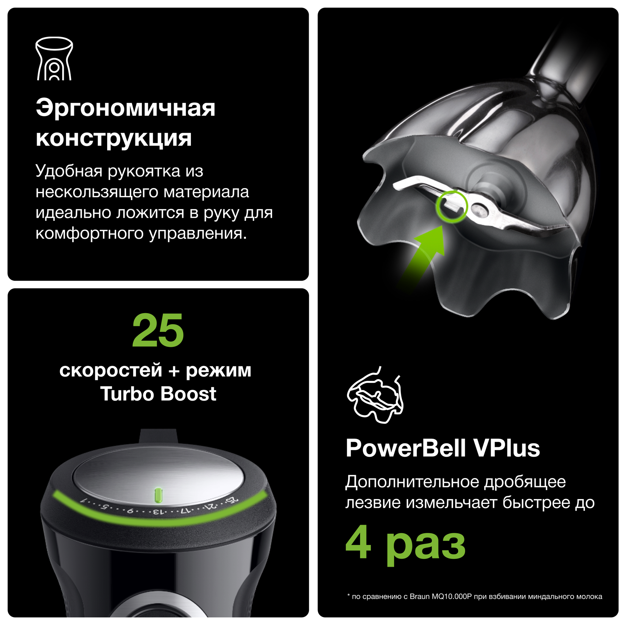Блендер погружной BRAUN MultiQuick 5 Pro MQ55254MBK (Цвет: Серебристый/Черный) — фото 1
