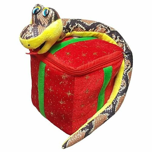 Мягкая игрушка-конфетница для подарков и конфет / Новогодняя упаковка 1500 г 