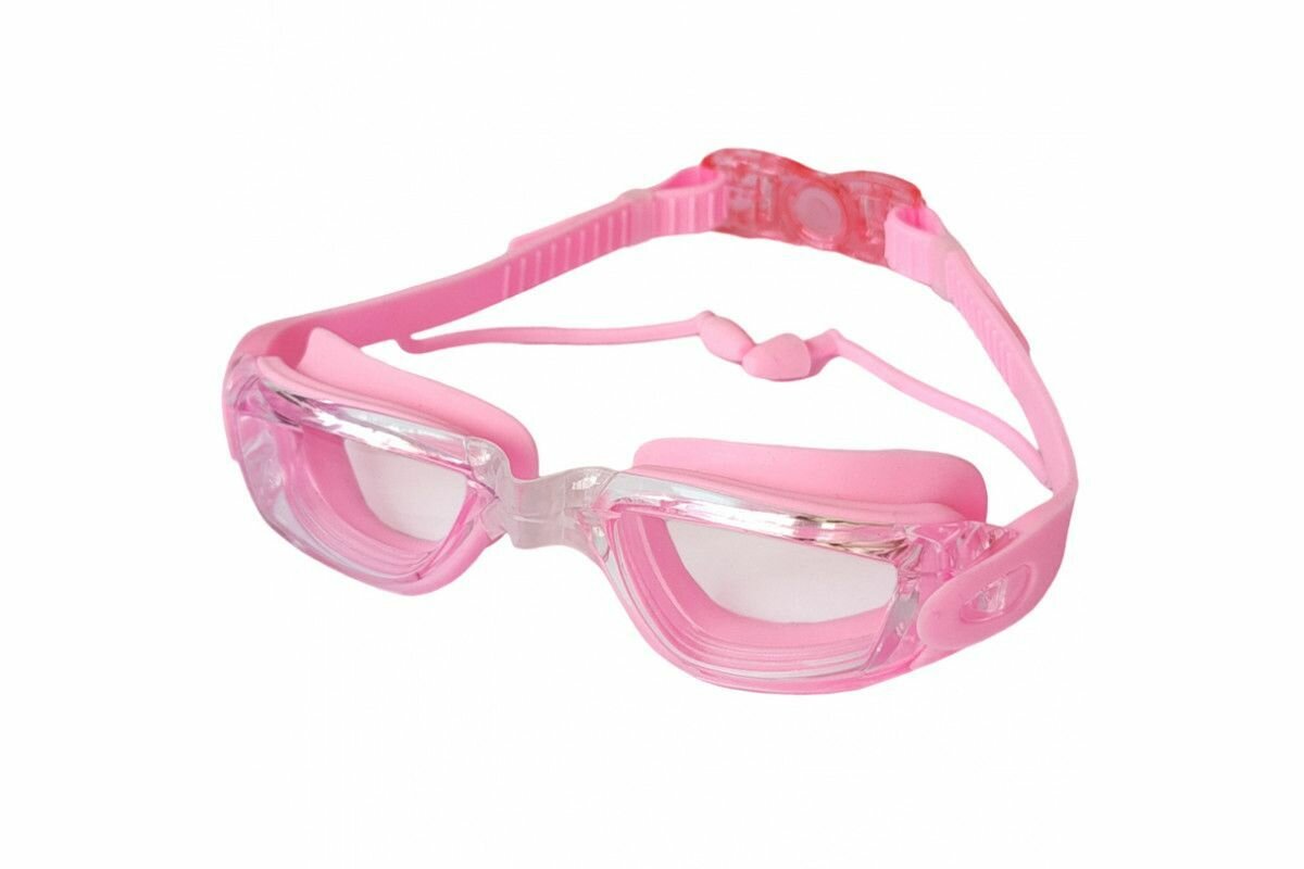 Очки для плавания Hawk "BARRACUDA" E33143, антифог, розовые, футляр, пластик