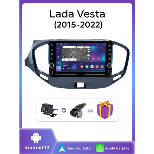 фото Автомагнитола topway для lada vesta , сенсорный дисплей, gps , 4гб оперативной 64гб 4 ядра