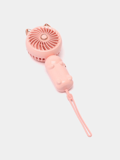 Портативный вентилятор "Котик", складной , стильный, 3 режима скорости — фото 1