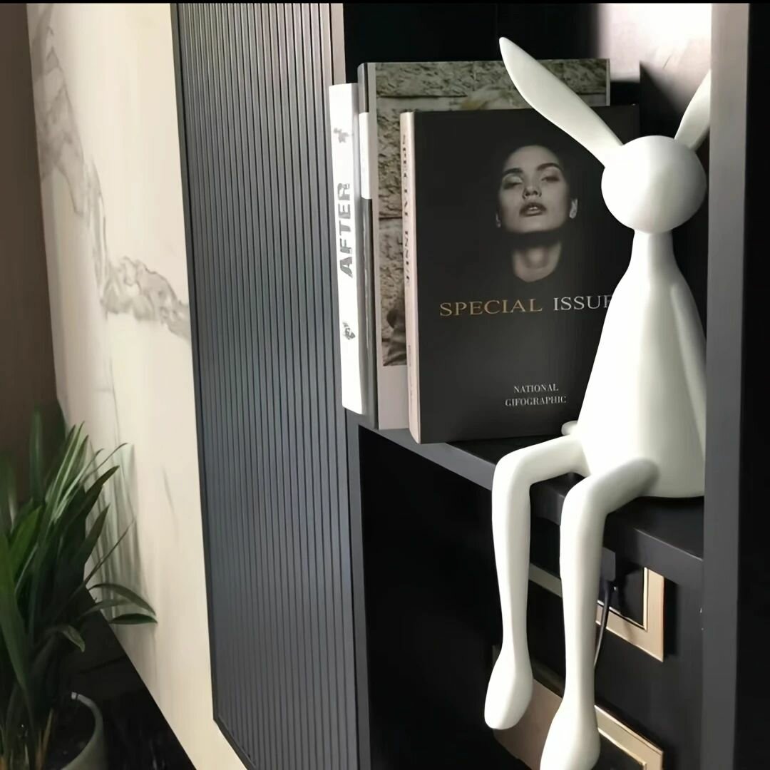 Украшение рабочего стола, Статуя мультяшного кролика, Статуэтка из смолы, 1 шт.