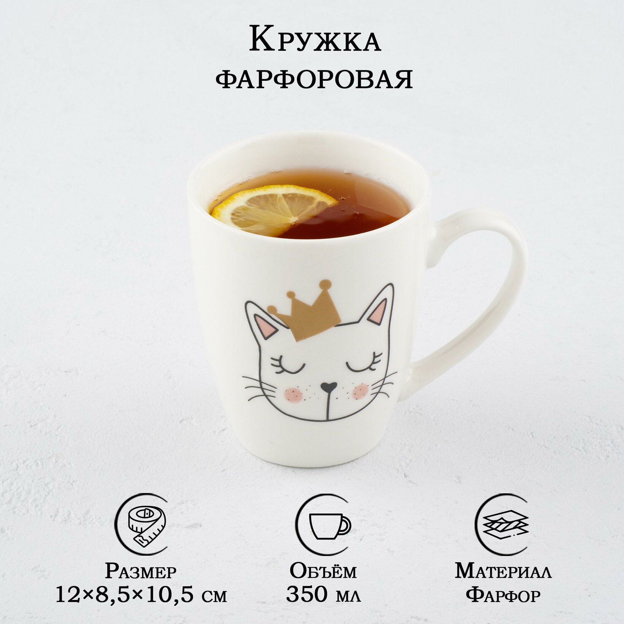 Кружка фарфоровая Доляна 