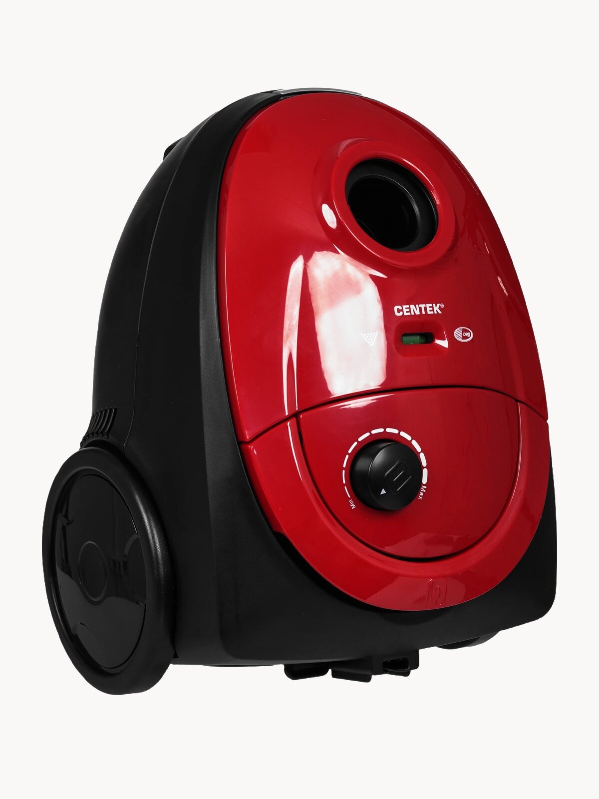 Пылесос для дома мешковой CENTEK CT-2507 Red - 1800/350Вт, регулятор мощности, тканевый мешок 1.5 л, шнур 4 м