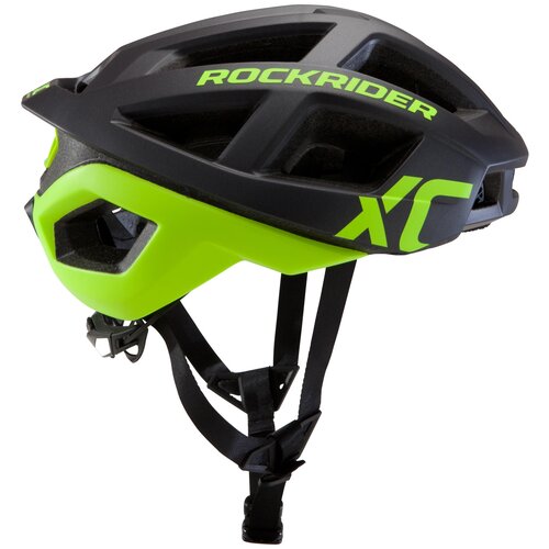 фото Шлем для велоспорта xc, размер: m, цвет: лайм/темно-серый rockrider х декатлон decathlon