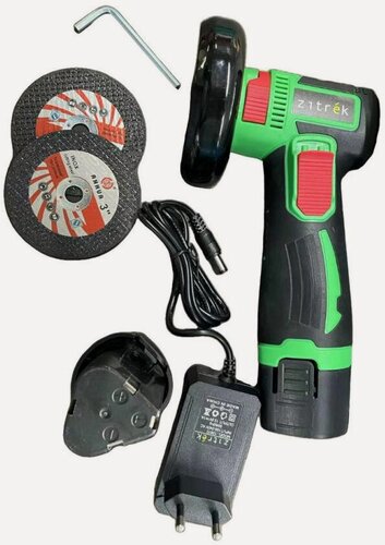 Изображение товара Угловая шлифовальная машина (болгарка) Zitrek AG 12 (75 мм, 12 B, Li-Ion акк. 2x2.0 Ач) 063-4401