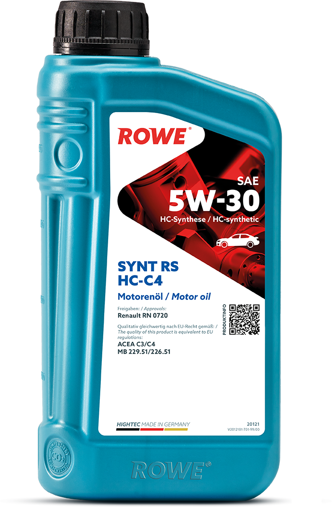 Масло моторное rowe hightec synt rs гидрокрекинг 5w-30 1л. rowe 20121001099