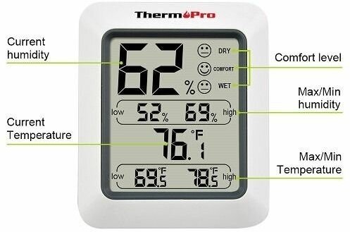 Thermopro TP50 цифровой комнатный гигрометр-термометр с одновременным мониторингом температуры и влажности внутри помещения - фотография № 9