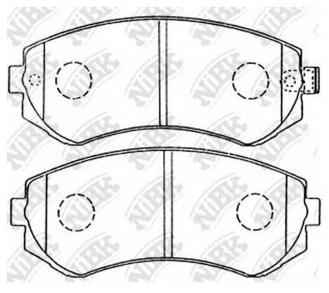 Колодки дисковые передние для nissan almera 1.4i-2.0d 96 Nibk PN2199