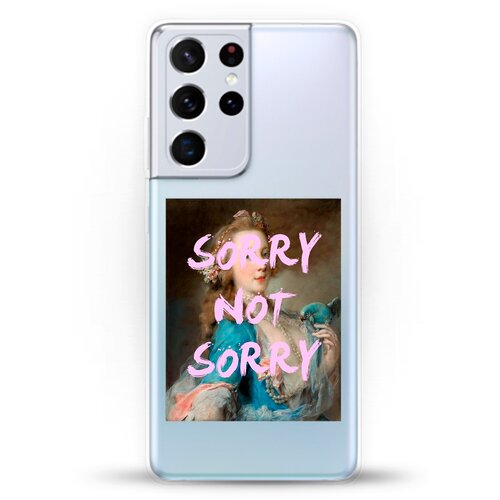 фото Силиконовый чехол sorry на samsung galaxy s21 ultra andy & paul