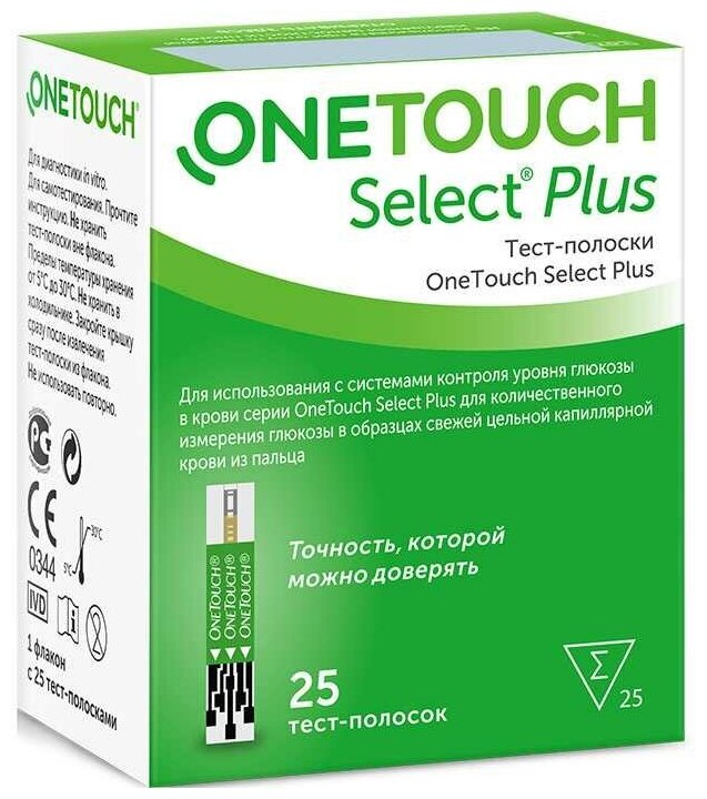 Тест-полоски One Touch Select Plus №25