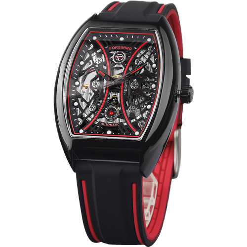 Наручные часы Forsining, черный роскошные мужские наручные механические водонепроницаемые часы скелетоны с автоподзаводом