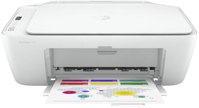 МФУ струйный HP DeskJet 2710, A4, цветной, струйный, белый [5ar83b] - фото №1