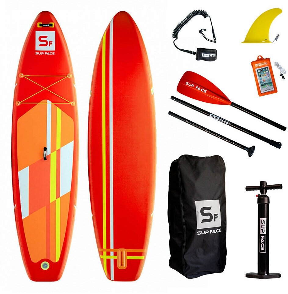 Сап борд надувной двухслойный SUP face Basic 10.8x32x6 (325x81x15 см) / Sup board, сапборд, доска для сап серфинга