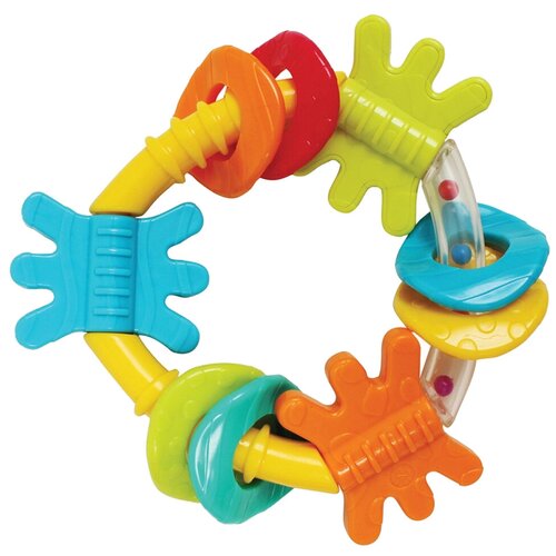 Погремушка Playgro Triangle Teether, желтый/голубой