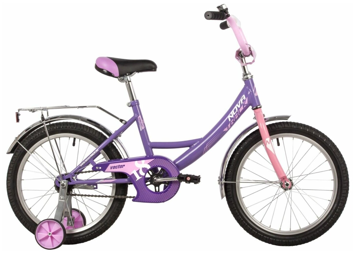 Детский велосипед Novatrack Vector 18" (2022) 18 Фиолетовый (108-122 см)