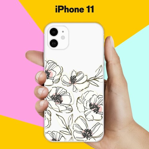 Силиконовый чехол Цветы на Apple iPhone 11