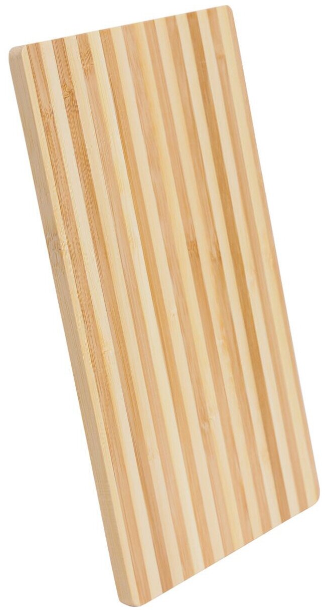 Доска разделочная BRAVO 24*14 см полосатая бамбук - фотография № 2