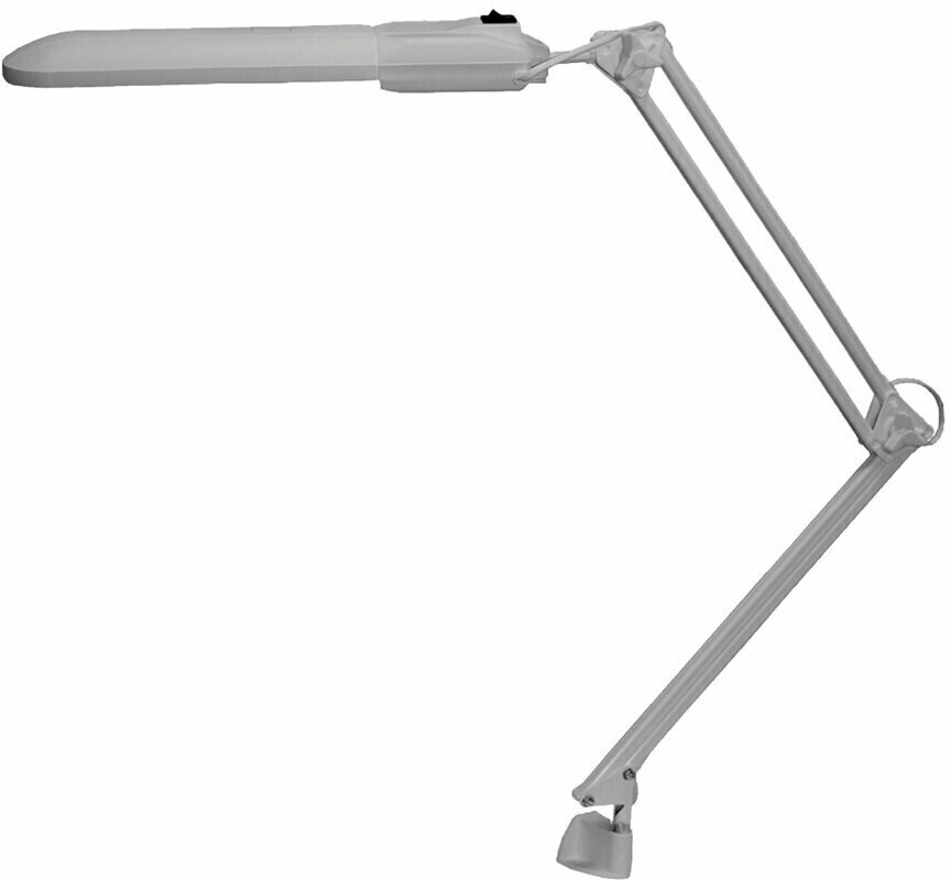Настольная лампа светильник Дельта на струбцине, люминесцентная, цоколь 2G7, 11 Вт, серый, 236641