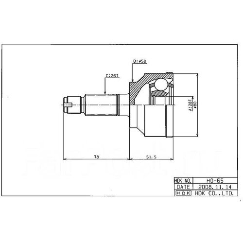 ШРУС внутренний JETT V40-3023