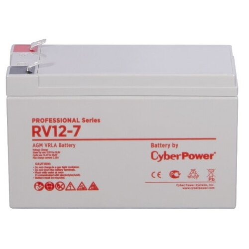 Аккумуляторная батарея CyberPower Professional RV 12-7 12В 7.6 А·ч аккумуляторная батарея cyberpower professional rv 12 9 12в 9 а·ч