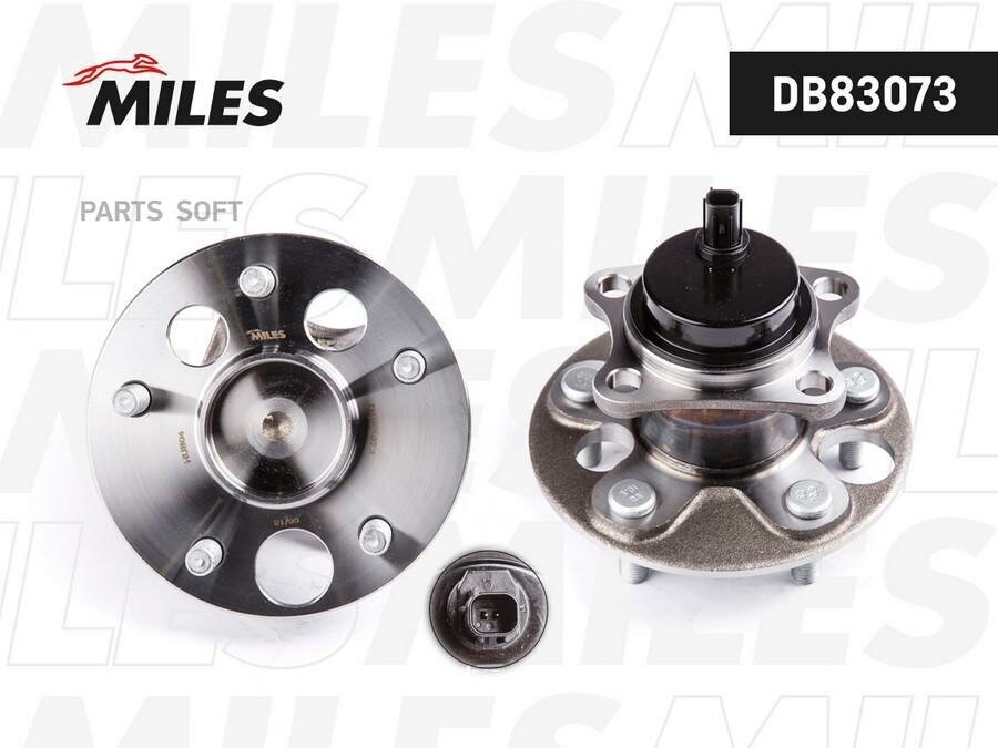 MILES DB83073 Ступица колеса задняя с подшипником с ABS TOYOTA AURIS I/COROLLA X 07- (SKF VKBA6876) DB83073