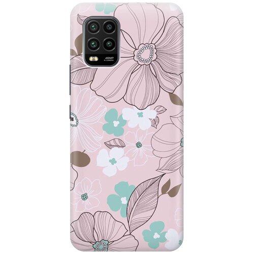 фото Re:pa чехол - накладка artcolor для xiaomi mi 10 lite с принтом "розовые цветы"