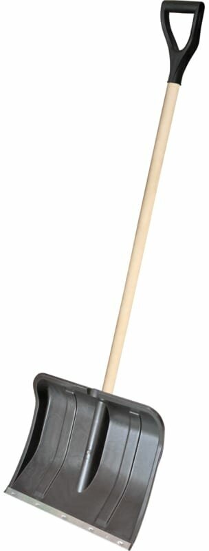 Снеговая пластмассовая лопата Комплект-Агро вьюга № 2 с черенком и V-образной ручкой KA8253