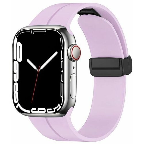 Силиконовый ремешок для Apple Watch 42-44-45-49 mm с магнитной пряжкой, белый цвет