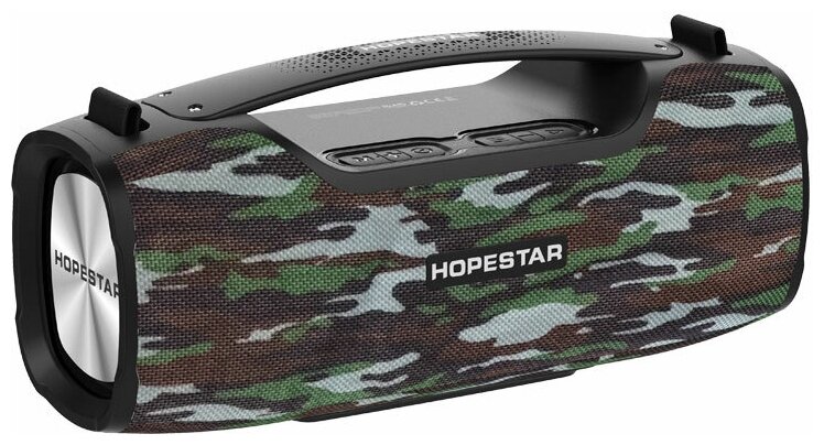 Колонка Bluetooth Mp3 Hopestar A6 Pro, беспроводной микрофон, серый камуфляж