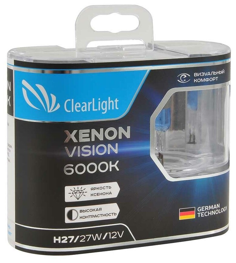 Лампа галогенная CLEARLIGHT XENONVISION 12V H27 W/2 55W 2 шт MLH27XV