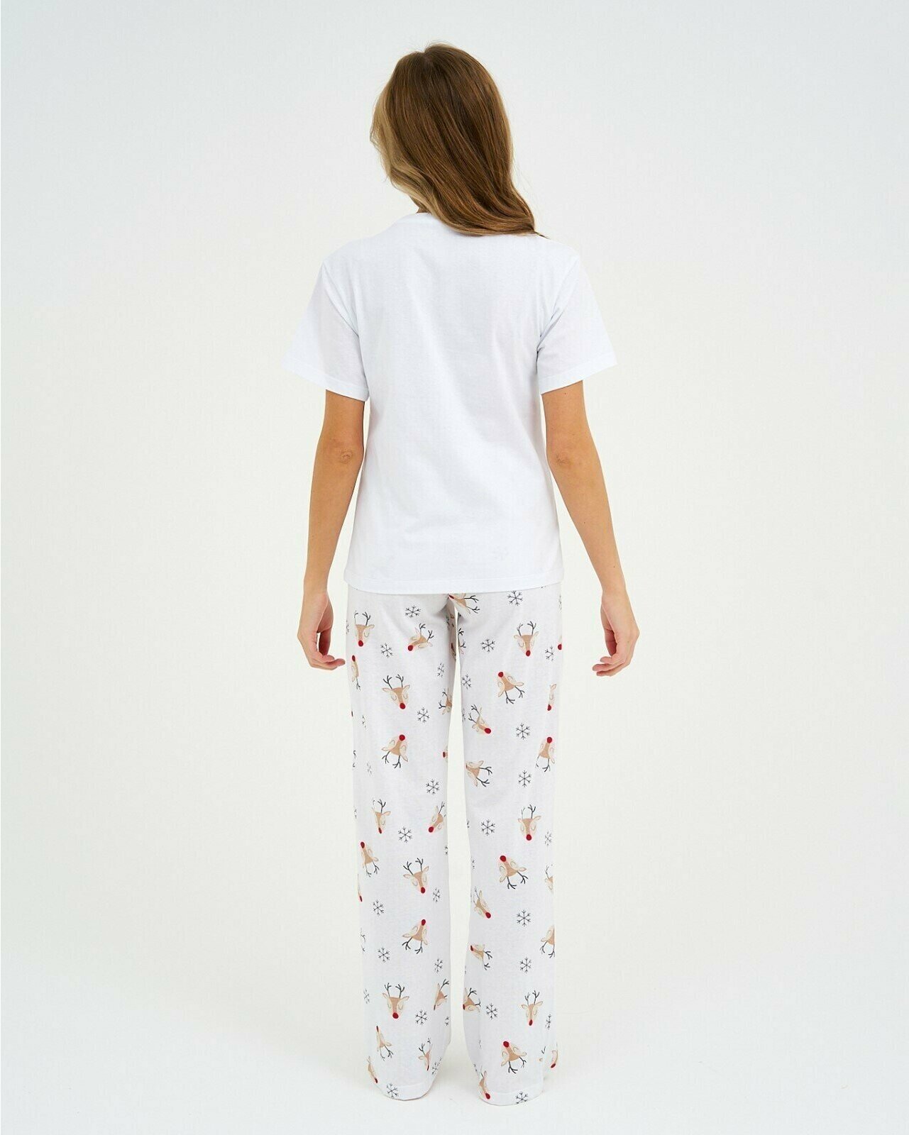 Пижама Kaftan, короткий рукав, размер 48, белый - фотография № 5