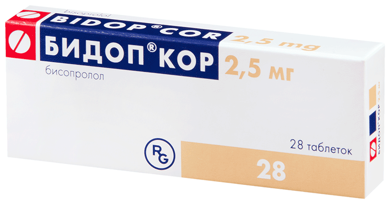 БИДОП КОР таб., 2.5 мг, 28 шт.