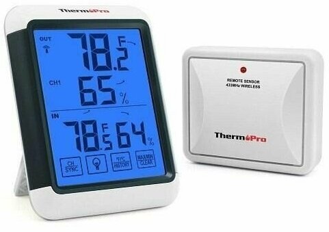 Беспроводная метеостанция ThermoPro TP65C для дома и улицы, монитор температуры и влажности с сенсорным экраном - фотография № 3