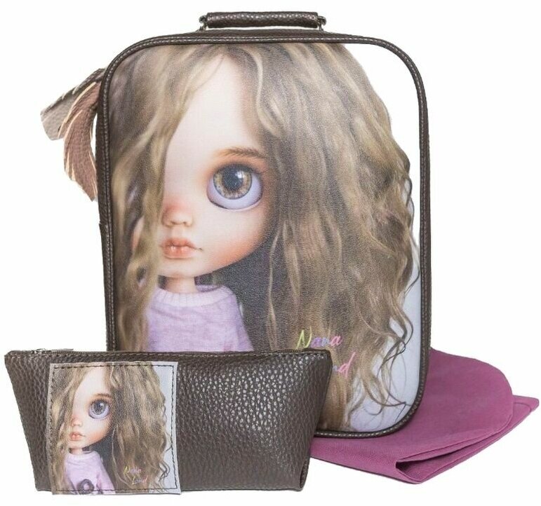 Рюкзак в школу для девочки из эко кожи с пеналом