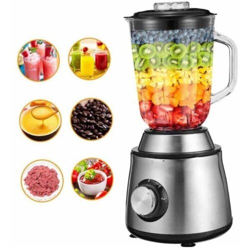 Блендер домашнийстационарныйизмельчитель льдадля смузикофемолка800 Вт стеклянный кувшин 15 литра импульсный режим2 скорости работы серый 411100₽