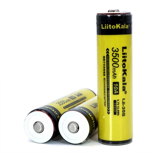 Аккумулятор 18650 LiitoKala Lii-35S 3500 mAh 10A 3.7V 12.9Wh с защитой 2 штуки