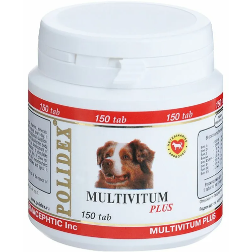 polidex protevit plus полидекс протевит плюс мультивитамины д собак 300 табл Polidex: Multivitum Plus поливитаминный комплекс для профилактики авитаминоза, для собак, 150 табл.