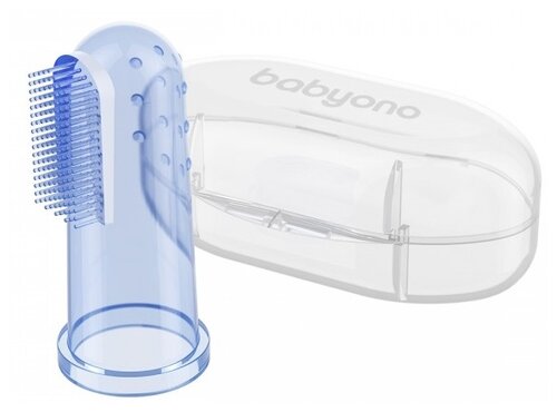 Зубная щетка BabyOno 723 с рождения, голубой