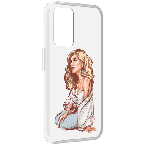 Чехол MyPads красивая-девушка-в-белом женский для Realme GT Neo3T задняя-панель-накладка-бампер