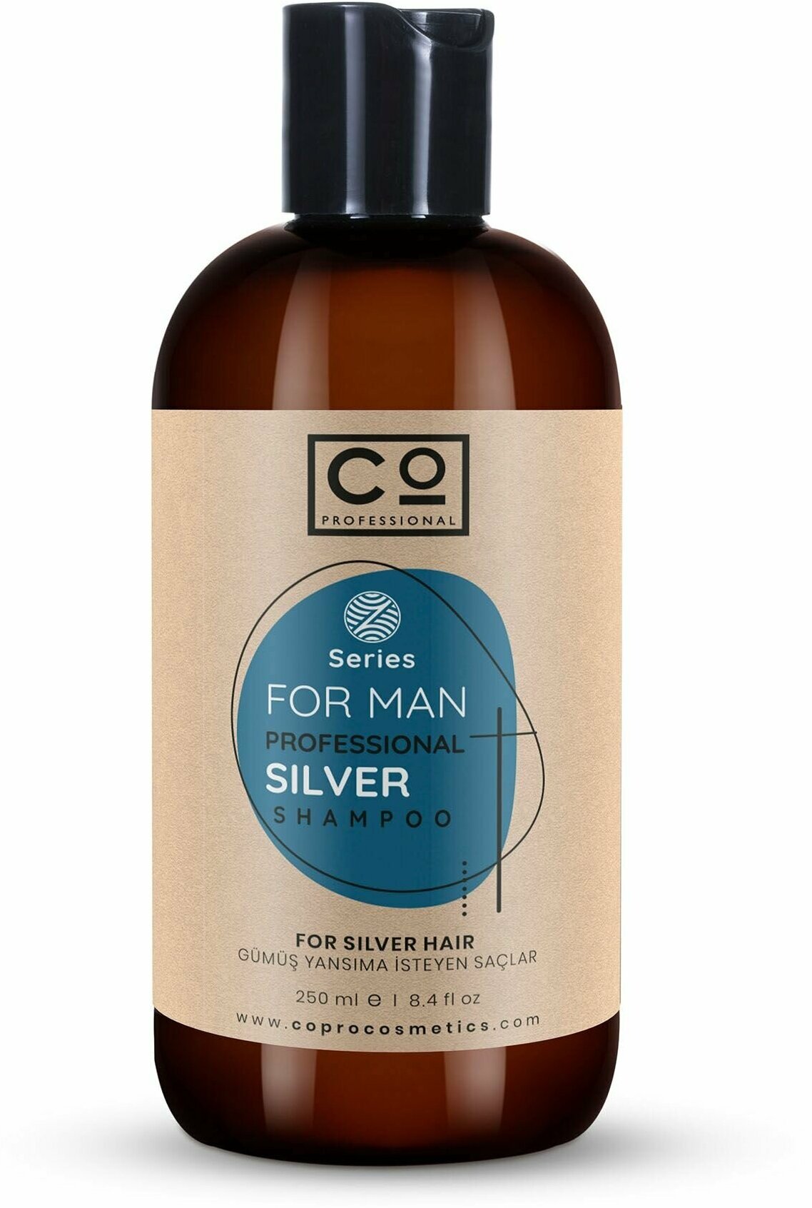 Шампунь для осветленных волос, против нейтрализации желтизны CO PROFESSIONAL FOR MAN Silver Shampoo, 250 мл