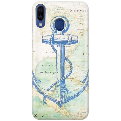 фото Re:paчехол - накладка artcolor для samsung galaxy m20 с принтом "якорь на карте"
