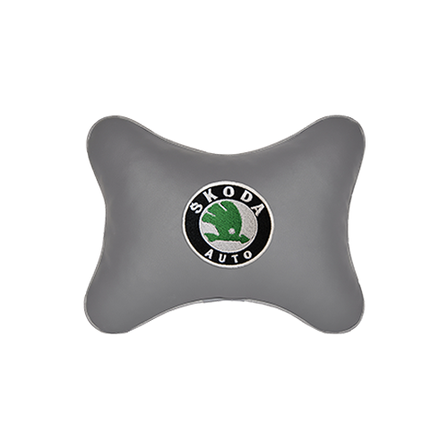 фото Подушка на подголовник экокожа l.grey skoda vital technologies